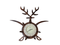 Big Wooden Deer Wall Clock 32x32 Inch. 