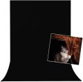 Black Screen 8x12Ft Photography Background Black Screen Cloth. Ideal for Youtube Studio Light Reflector & Video Production Vfx Chroma Editing.. 