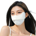 Cartilage support ice silk sunscreen mask women's UPF50+ anti-ultraviolet protection eye corner high-value sunshade cycling face mask. 
