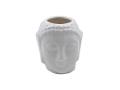 Ceramic Planter Gautam Buddha Shape Flower Pot Gift-White 5 INCH (White)  Vase Glazed Ceramics  Cases. 