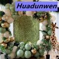 Huadunwen 103PCS Retro Green White Balloon Garland Beige Sand Balloons Arch Hot Selling Kit Birthday Party Wedding Valentine's Day Backdrop Decoration. 