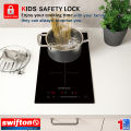 Swifton 30cm 2 Induction Built in Hob Cooktop , Ceramic Glass, Child Lock Timer, SN-226VDH. 