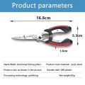 Angling Equipment Ergonomics Fish Pliers Anti-slip Multifunctional Fishing Tied Hooks Pliers Stainless Steel Non-Slip Handle Cut Equipment Fishing Gear. 