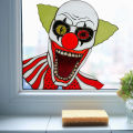 Certiou Whimsical Halloween Decor Handmade Stained Glass Clown Sun Catcher for Halloween Decor Spooky Gothic Home Ornament Halloween Decoration. 