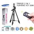 Yunteng 5208 Aluminum Light Weight Tripod With Bluetooth Remote For Smartphone Model: YUNTENG VCT. 