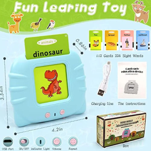 Preschool%20Educational%20Audible%20Talking%20Flash%20Card%20Reader%20Toy%20For%20Kids%20-%20112%20Double%20Sided%20Flashcards%20-%20Image%202