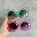 Retro Cute Cartoon Pink Sun Glasses Frame Girls Boys Baby Eyeglasses Fashion Kids Sunglasses Children. 