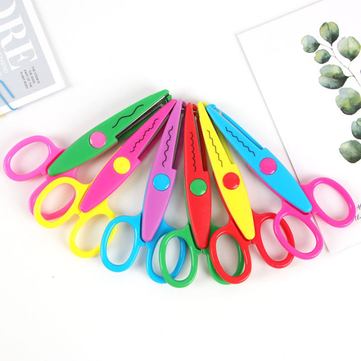 RHS Online 5 Inch Laciness Zig Zag Scissors Lace Scissor Cutters Portable Handmade Pinking Shears Paper Cutting Journaling Kid Crafts