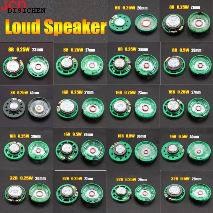 DISICHEN%20New%20JCD%201pcs%208%20/16%20/%2032Ohm%200.25W%200.5W%20Ultra-thin%20Doorbell%20horn%20Toy-car%20horn%208R%2016R%2032R%2020%2021%2023%2027%2029%2036%2040%20mm%20Diameter%20Speaker%20-%20Image%203