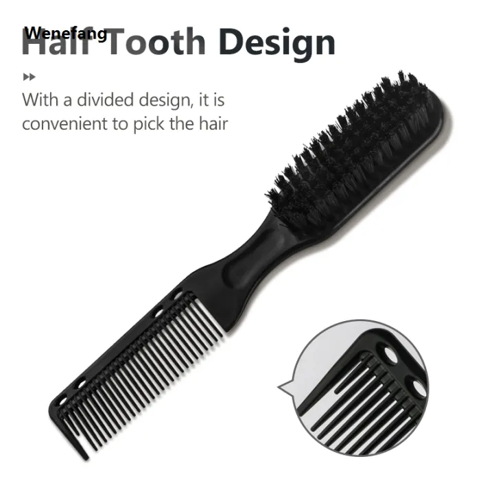 Wenefang%20Double-sided%20Professional%20Barber%20Neck%20Brush%20Comb%20Black%20Small%20Hair%20Luxury%20Styling%20Comb%20Shaving%20Beard%20Salon%20Carving%20Duster%20Cleaning%20Brush%20-%20Image%203