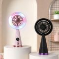 Electric Cooling Handheld Fan Compact Lightweight Rechargeable Fan Soft Lighting Gentle Wind Digital Display Fan Travel. 