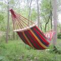 Portable Canvas Hammock With Wood Support - Single. 