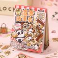 Kawaii Mini Size Landscape Sticker Book DIY 8 in 1 Miniature Scene Collection Cartoon Visual Stacking 3D Pocket Cabin Scene Stickers Kids. 