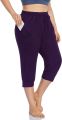 Personality High Waist Capri Sweatpants for Women Polyester Yoga Workout Gym Pocket Drawstring Slim Fit Cropped Joggers With Pocket. 