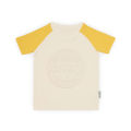 Cotton Embossed T-Shirt for Boy  and Girl pack of two (Yellow and Turquoise Green). 