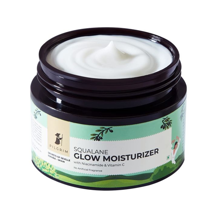Pilgrim Squalane Glow Moisturizer for Dry Skin 50 gm