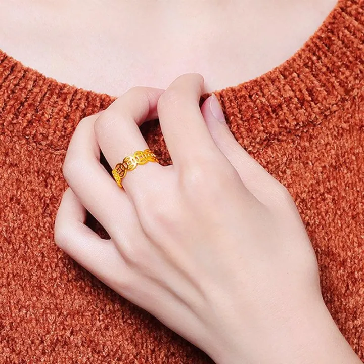 New%202025%20Women%20Lucky%20Charm%20Ring%20Money%20Catcher%20Coin%20Stainless%20Charm%20Finger%20Ring%20Feng%20Shui%20Mantra%20Rings%20-%20Image%205