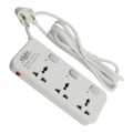 KOHINOOR Surge Protector 3 Port 2500W (10A) 3 Pin Universal Authentic Extension Multiplug for Personal & Official Uses 'KN-213'. 