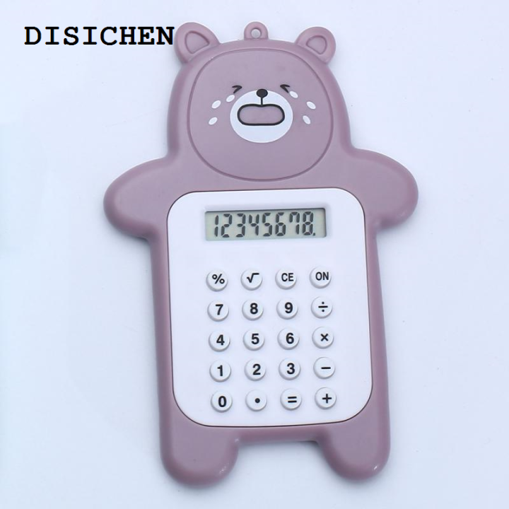 DISICHEN%20Luxury%20Bear%20Shape%20Scientific%20Calculator%20Student%20Mini%20Calculator%20With%20Silicone%20Pressing%20Buttons%20Battery%20Powered%20Counter%20Accounting%20Tool%20-%20Image%207