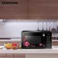 Samsung 28 L Convection Microwave | MC28H5025VP/TL | Black with Magnolia Pattern, Slim). 