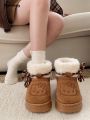 Wenefang Sanrio Hello Kitty Snow Winter Girl Plush Snow Booties Keep Warm Portable Slippers Shoes Non-Slip Sneaker Outdoor Warmth Snow Boot. 