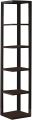 Kamakhya Decor Wood Wall Corner 5-Tier Bookshelf Case for Living room , Bedroom, Corner Spaces Black And White Colour. 