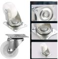 1 Pcs Heavy Duty Caster Wheel 360 Degree Furniture Carts Furniture Roller 1 inch White Nylon Rubber. 