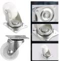 1 Pcs Heavy Duty Caster Wheel 360 Degree Furniture Carts Furniture Roller 1 inch White Nylon Rubber. 