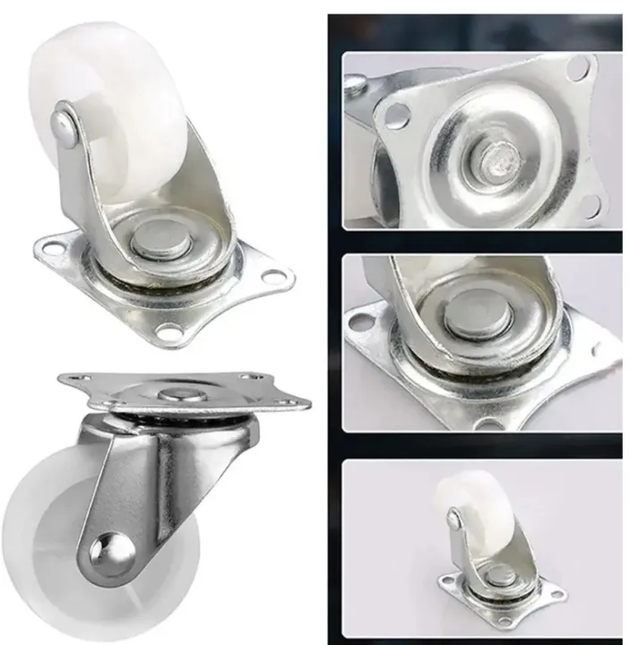 1%20Pcs%20Heavy%20Duty%20Caster%20Wheel%20360%20Degree%20Furniture%20Carts%20Furniture%20Roller%201%20inch%20White%20Nylon%20Rubber%20-%20Image%204