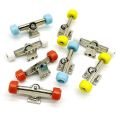 Spreeshop 2Pieces Finger Skateboard Deck Bracket Alloy Parts for Mini Finger Board Roller Skate Scooter Model,Yellow. 