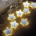 LED Star Infinity Mirror Decorative Hanging Light -Set of 8 Stars. 