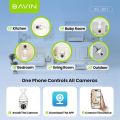 BAVIN SC801 Smart Security Lens Bulb CCTV Camera 3MP WiFi Camera w/Motion Tracking Alarm System. 