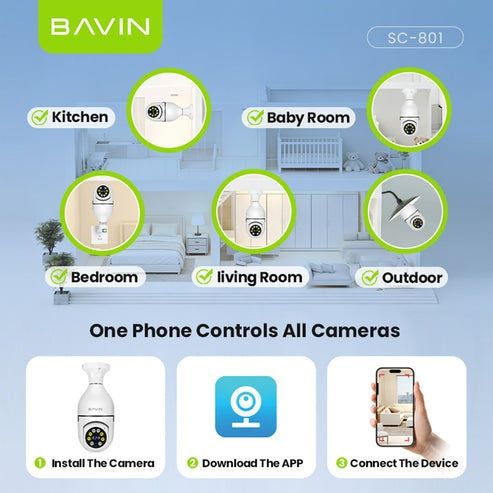 BAVIN%20SC801%20Smart%20Security%20Lens%20Bulb%20CCTV%20Camera%203MP%20WiFi%20Camera%20w/Motion%20Tracking%20Alarm%20System%20-%20Image%205