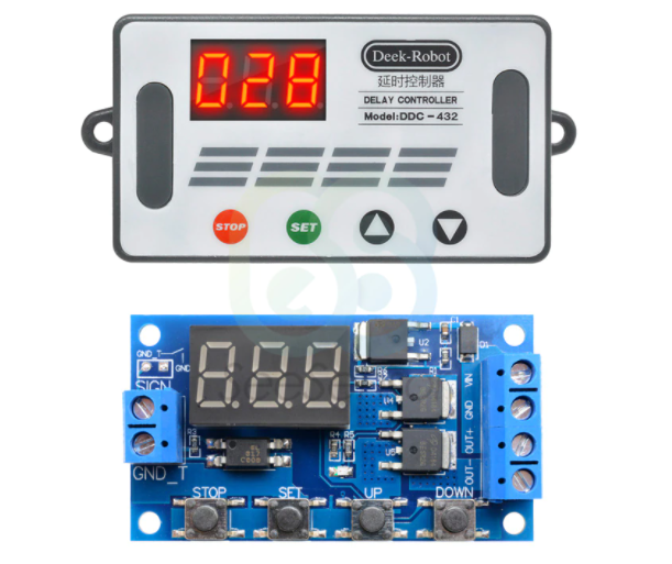 DDC-432 Dual MOS LED Digital Delay Controller Time Delay Relay Trigger Cycle Timer Delay Switch Timing Control Module DC 12V 24V