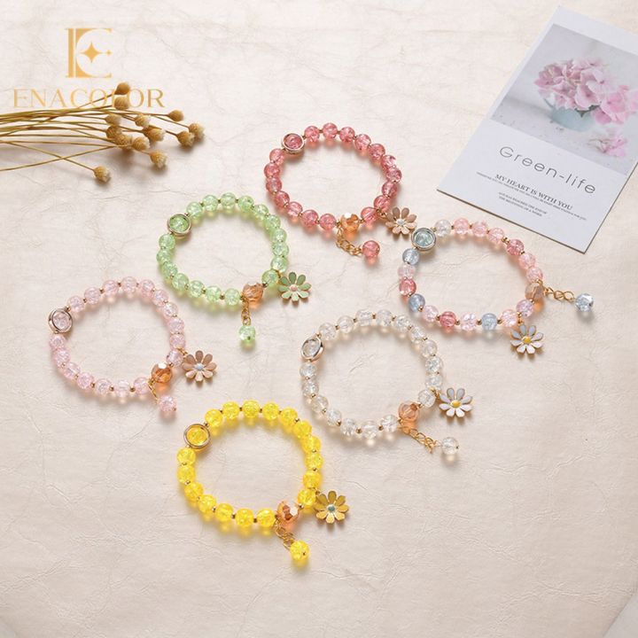 Enacolor New Korean Lovely Daily Beaded Bracelet  for  Girls  Charm Girls Cute Ins