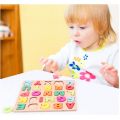 ABC Alphabet Digital Puzzle Wooden Toys Kid Number Letter Shape Matching Jigsaw Board. 
