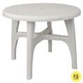 Dolphin Round Molded Plastic Table With Sturdy Legs. 