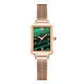 INRA Watch Fashion Light Luxury Vintage Peacock Green Quartz Movement Waterproof Women's Watch 58145. 