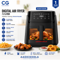 CG 7.2L Digital Air Fryer | CGAF72D05 | 80% Oil Free Cooking | 2150W Powerful Heating | Touch Screen Display | 9 Preset Cooking Modes | Oil-Free Cooking | 60 Min Timer | Auto Cut Safety | 1 Year Warranty. 