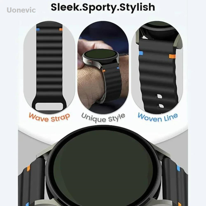 Uonevic%20mm%20Gears%20Sy%20Watc%20Galax4%20Classic%204laxy%20W%20on%20Samsung%20GAMM%20Strap%20for%20Silicone%20New%2020mm%2022%20atch%207/FE/6/4mm%2040mm%20bracelet%20H5%20Pro%203%2045%203%20Wave%20Band%20-%20Image%203