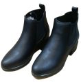 BHL-3 Black Horse Black Color Leather Chelsea Boots for Women. 