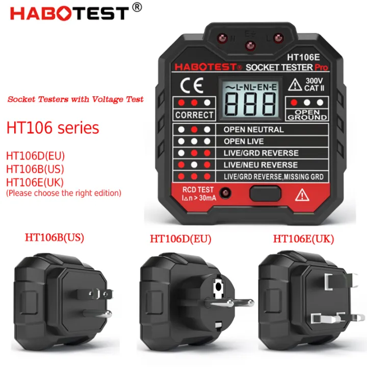 Tester%20RCD%20Check%20Phase%20Neutral%20Plug/Maker%20Tester%20Socket%20Test%20Digital%20HT106/HT107%20Socket%20Tester%20Voltage/British%20European%20Grounding%20NCV%20-%20Image%207