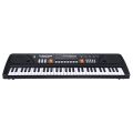 BIGFUN 61 Keys USB Electronic Organ Kids Electric Piano with Microphone Black Digital Music Electronic Keyboard with LED Display-black. 