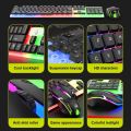 Mechanical RGB Gaming Keyboard And Mouse Combo For PC And Laptop Black. 