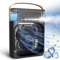 Viral Mini Air Cooler Fan/ Humidifier with USB charger | 5 spray ports | 7 color light options | 3 Fan Speed | Timer Option | Desktop Fan. 