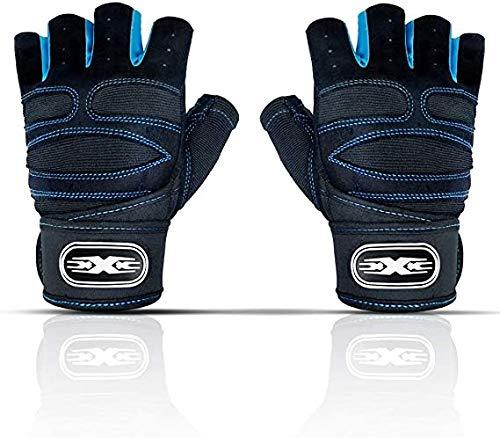 Gym Gloves for Men Workout - Silicon Padded Glove for Weight Lifting | Half Finger Gym Gloves with Wrist Support for Fitness Training for Men Women