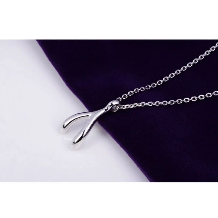 Poputton%20Fashion%20Kpop%20Wishbone%20Pendant%20Necklace%20Women%20Dogeared%20Wish%20Silver%20Plated%20Chain%20Necklace%20Collier%20Femme%202023%20Jewelry%20-%20Image%204