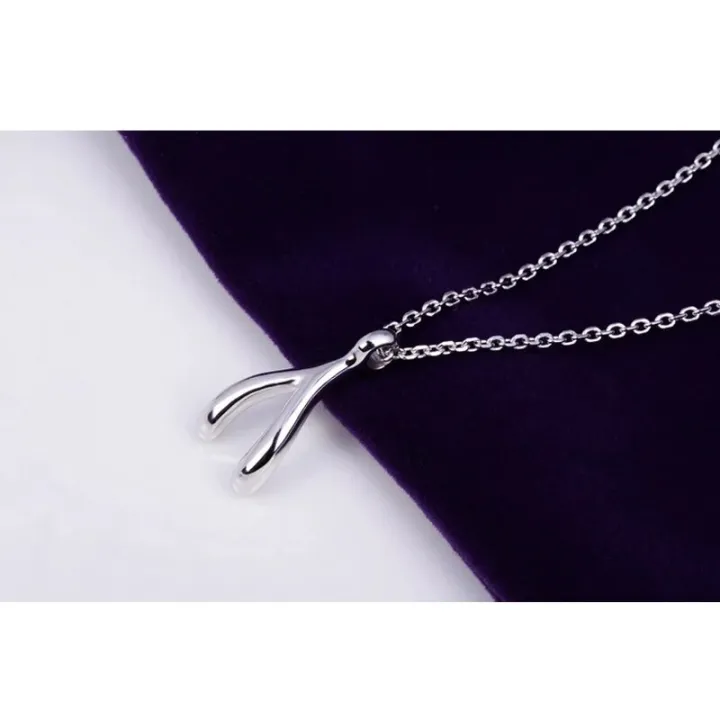 Poputton%20Fashion%20Kpop%20Wishbone%20Pendant%20Necklace%20Women%20Dogeared%20Wish%20Silver%20Plated%20Chain%20Necklace%20Collier%20Femme%202023%20Jewelry%20-%20Image%204