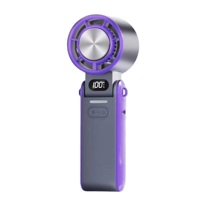 Portable Foldable Handheld Fan, 3600mAh Battery, 100-Level Speed Control, High-Speed Turbo, Outdoor Mini Cooling Fan