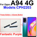 Volume Pwoer Side Button For OPPO A93 A94 A95 4G 5G Up Down Volume ON OFF Power Switch Side Keys Flex Cable Repair Parts. 